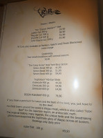 Reef Beef menu